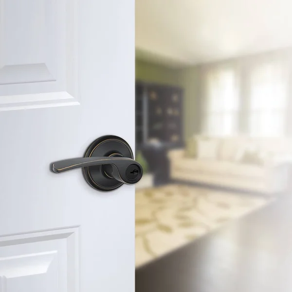Schlage F51-Mer Merano Single Cylinder Keyed Entry Door Lever Set - Bronze
