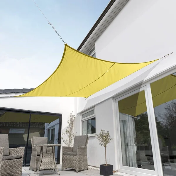 Kookaburra 17ft 9x22 Yellow Waterproof Woven Square Sail Shade
