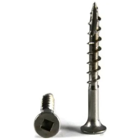 Square Drive Deck Screws 305 Stainless Steel Bugle Head Type 17 Point - #8 x 1-1/2x22 Qty-250