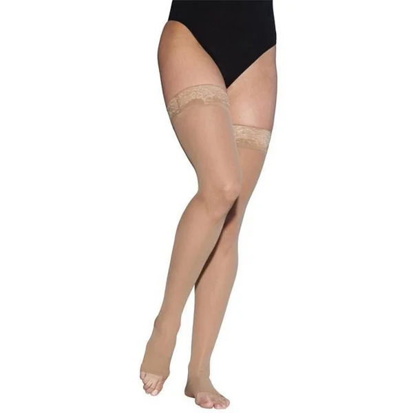 Sigvaris - EverSheer, 20-30 mmHg, Thigh High Open Toe-Small Short