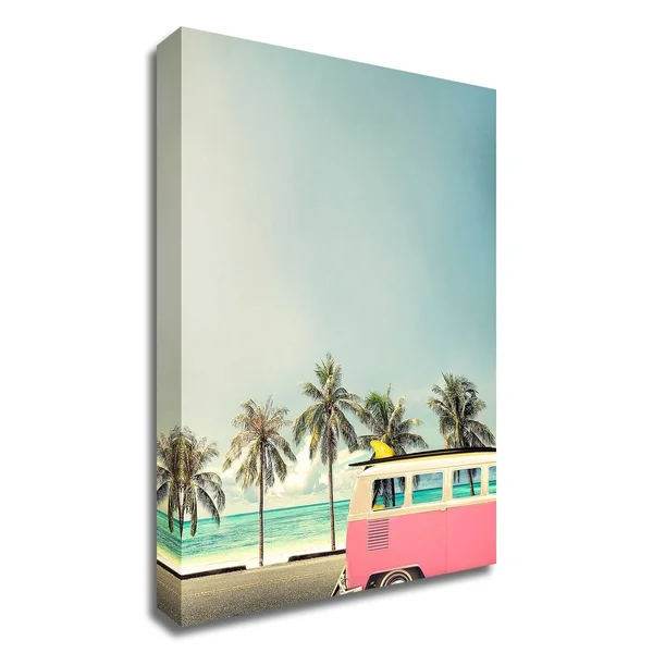 42x22 x 30x22 Surf Bus Pink by Design Fabrikken Print on Canvas