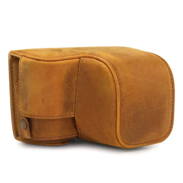 MegaGear Sony Alpha A6400, A6100 (16-50mm) Ever Ready Top Grain Leather Camera Case, Camel