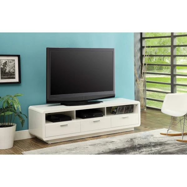 TV Stand, White - MDF White