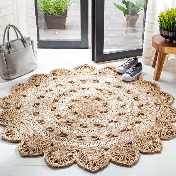 Safavieh Clearance Natural Fiber NF160B Ivory Rug - 7&0x22x7&0x22 - Round
