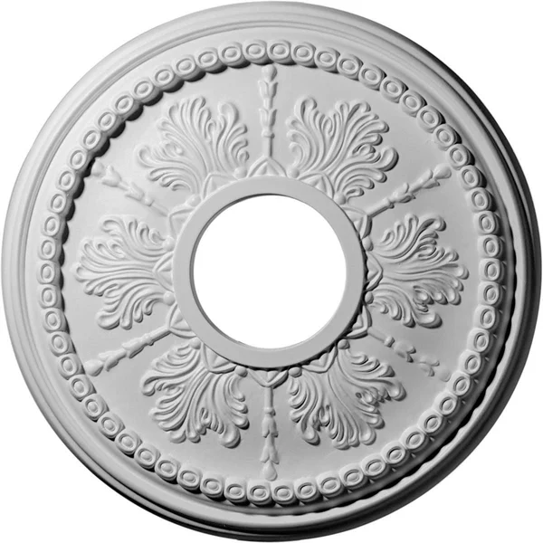 13 7/8x22OD x 3 3/4x22ID x 1 1/4x22P Tirana Ceiling Medallion (Fits Canopies Up to 4 3/4x22) - Hand-Painted Iridescent Gold