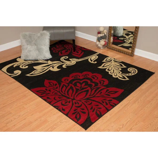 United Weavers Dallas Trouseau Red Area Rug 5&3x22 x 7&2x22