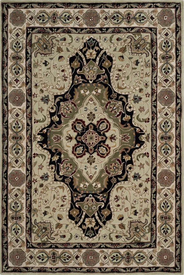 Safavieh Total Performance Rug Collection TLP718A - Soft Green - Ivory - 6' x 6' Round