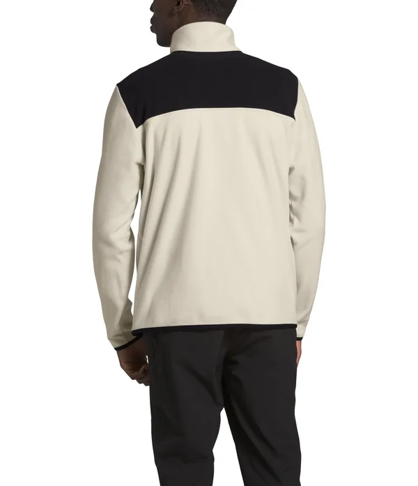 The North Face Men's TKA Glacier Snap-Neck Pullover - XL - Vintage White, TNF Black