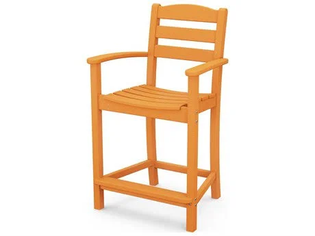 POLYWOOD La Casa Cafe Counter Arm Chair - White