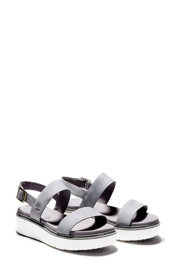 Timberland Safari Dawn 2-Band Sandal 6.5 Women's Grey