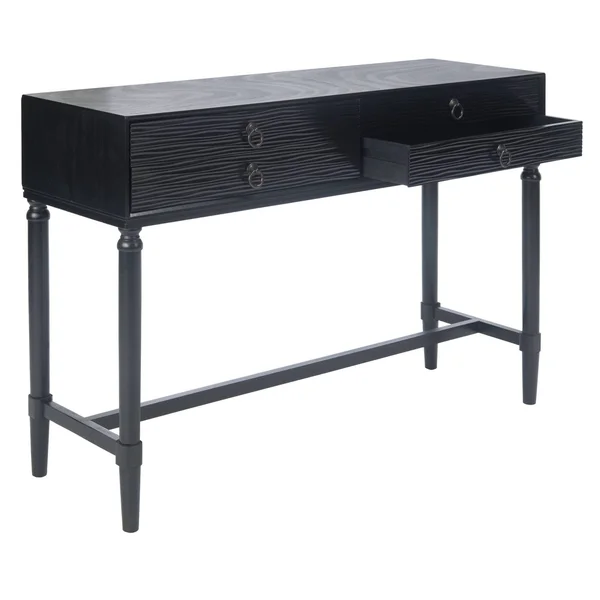 Safavieh CNS5730A Aliyah 4 Drawer Console Table Black