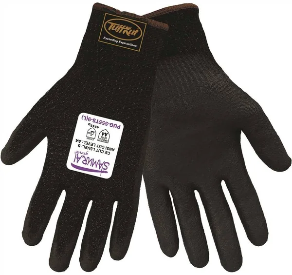 Global Glove & Safety Black TuffKut Medium Black Polyurethane Cut-Resistant Gloves - Global Glove & Safety - PUG-555TS-8