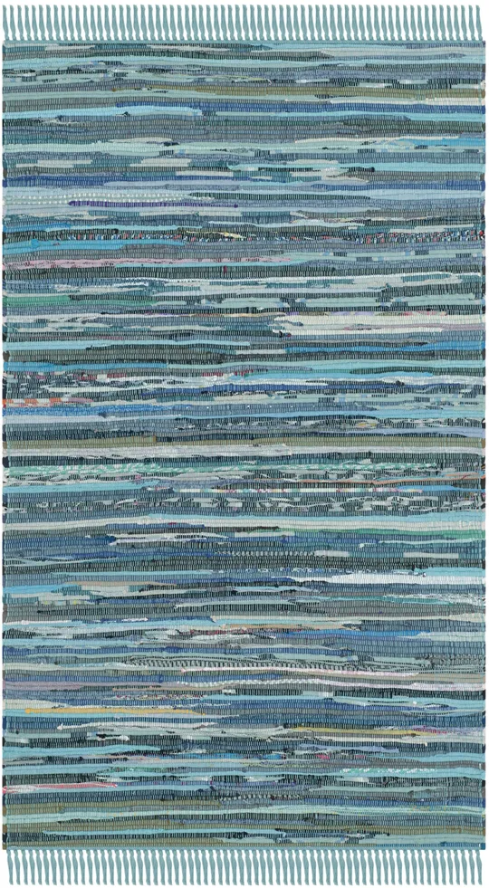 Safavieh Rag Rug RAR121B 2&3x22 x 14&0x22 Runner Blue, Multi Area Rug