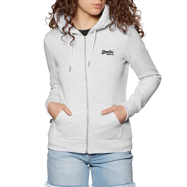 Superdry Orange Label Zip Hoodie - Gray - Hoodies