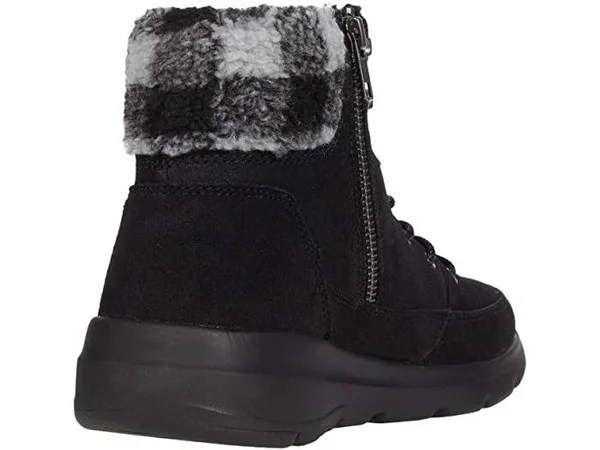 Skechers Women's on The Go Glacial Ultra - Timber Boots - Black/Gray, 7.5