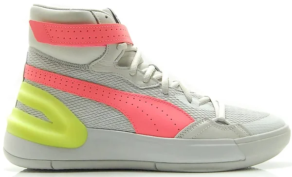 Puma Sky Modern Basketball Shoes, Glacier Grey/Fizzy Yellow, 12