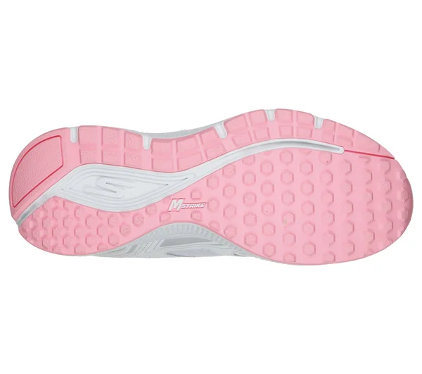 Skechers Women's GOrun Consistent Running Shoes, White/Pink, 6.5