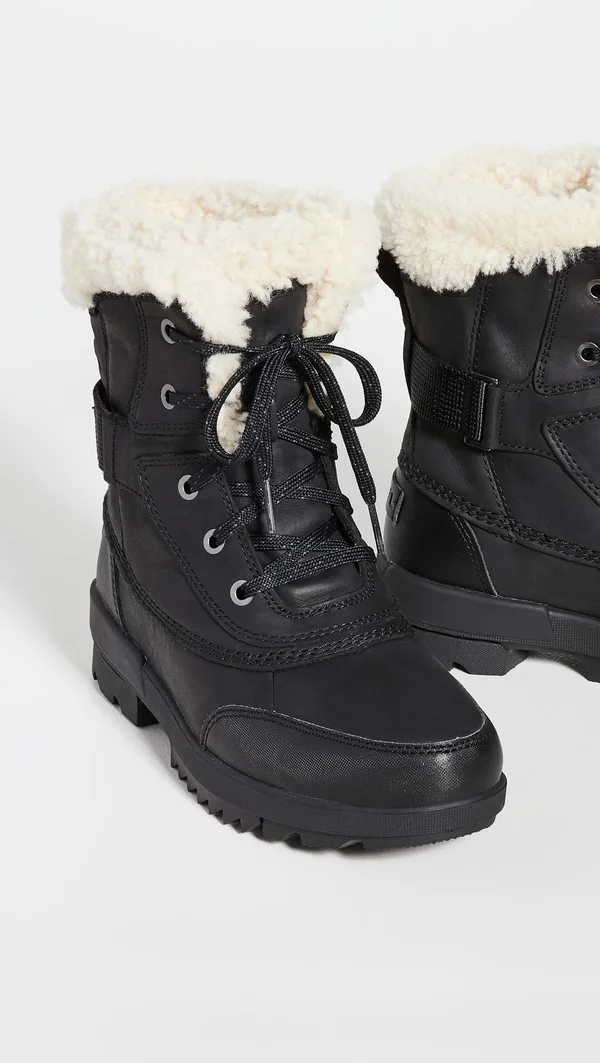 Sorel Women's Tivoli IV Parc Boot - 6 - Black - Sea Salt
