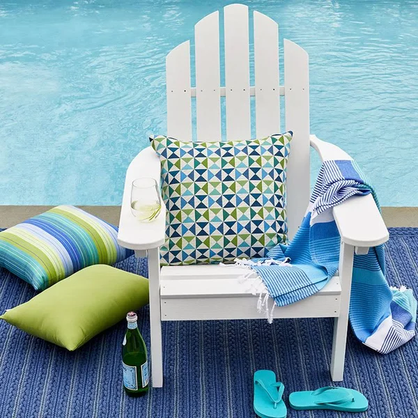 Sunbrella Outdoor Toss Pillows - Blue - One Size, The Company Store
