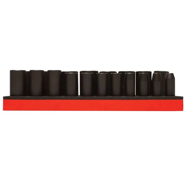 Proto J74116k 1/2 inch Drive Impact Socket Set, SAE, 19 Pcs