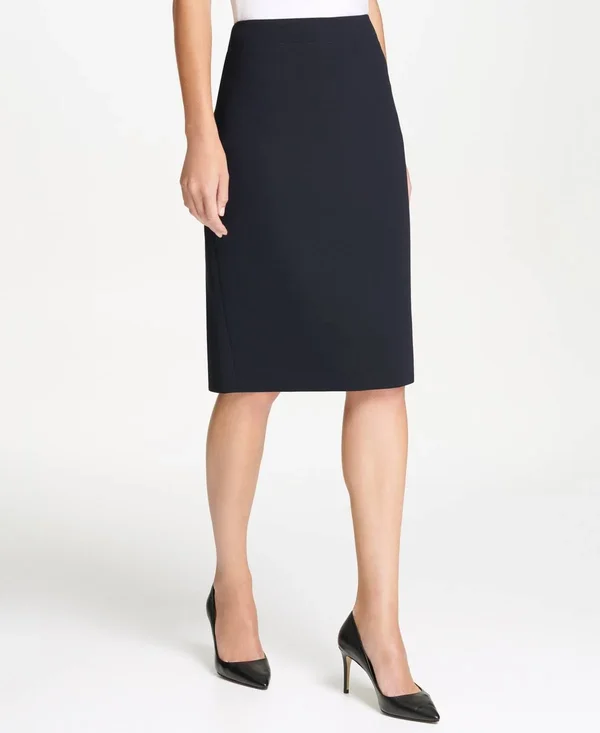 Dkny Midi Pencil Skirt - Navy