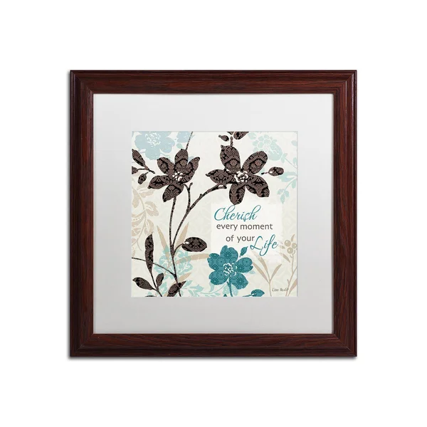 Lisa Audit 'Botanical Touch Quote II' White Matte - Wood Framed Wall Art