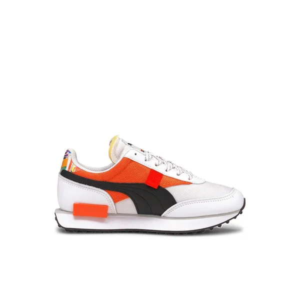 Puma Future Rider Intl Game Sneakers Jr - White/Tigerlily, 6