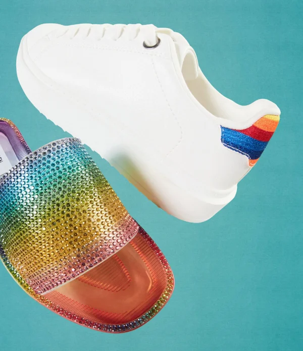 Steve Madden Charlie Rainbow Lace-Up Sneakers - 7.5M