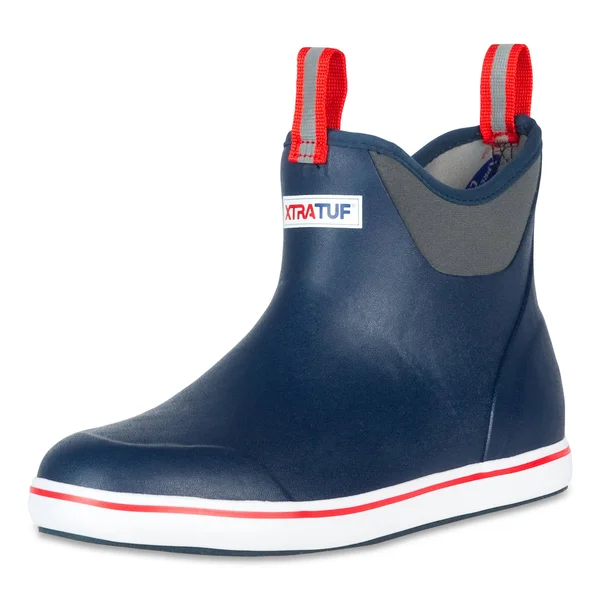 Xtratuf 6x22 Ankle Deck Boots - Men's 8, Navy/Red