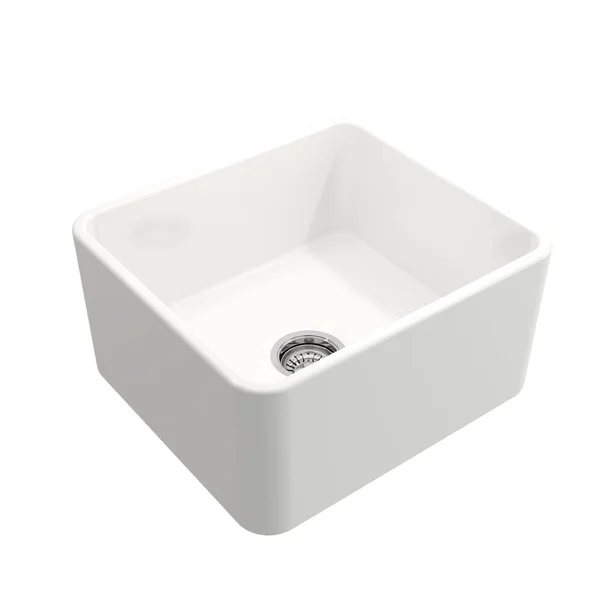BOCCHI Classico 20x22 Farmhouse Apron Front Fireclay Single Bowl Kitchen Sink, Matte Black
