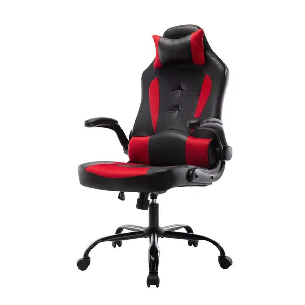 Furniture of America Adei Regular Black and Red Breathable Mesh Gaming Chair with Pillow