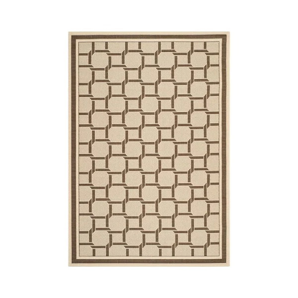 Safavieh Martha Stewart MSR4258-50 5&3x22 x 7&7x22 Cream - Chocolate Area Rug