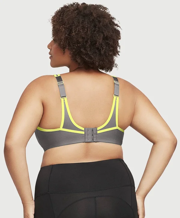 Women's Glamorise No-Bounce Camisole Sports Bra - Size 38DD - Grey