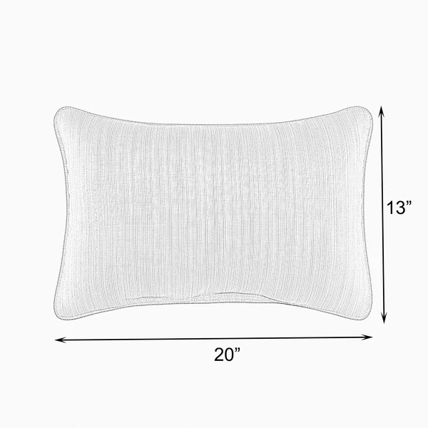 Beige Corded Indoor/ Outdoor Pillow Set - 12 in x 18 in