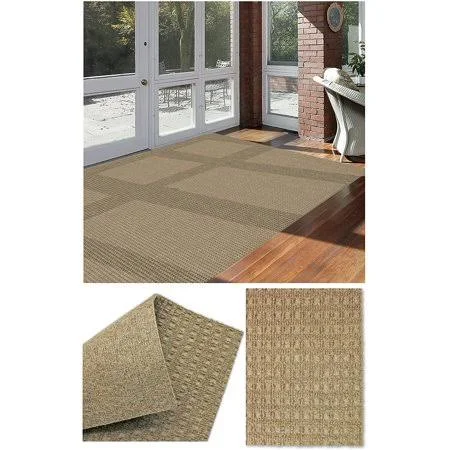 4&x8& Soft and Durable Interlace Indoor - Outdoor Area Rugs Lightweight and Flexible for Easy Cleaning and Transport (Color: Tau
