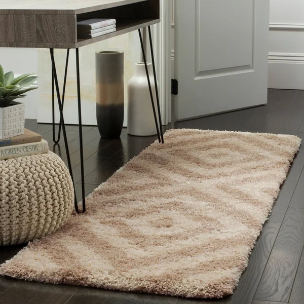 Safavieh Portofino Shag PTS217B 5&1x22 x 7&6x22 Ivory - Beige Area Rug