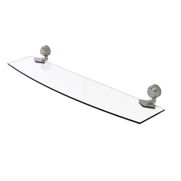Allied Brass Venus Collection Glass Shelf with Dotted Accents - Antique Copper - 18 inch