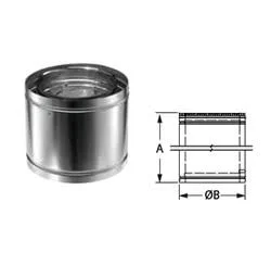 Duravent 8x22 DuraChimney II 48x22 Length Chimney Pipe - 8DCA-48