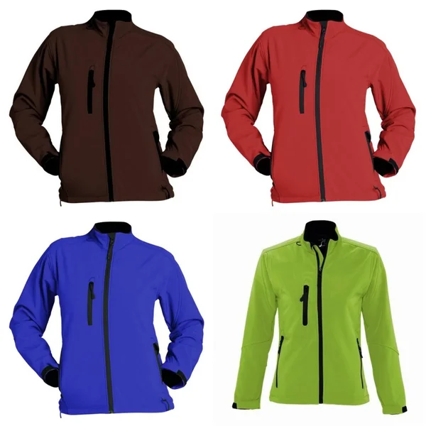 SOLS Womens/Ladies Roxy Soft Shell Jacket (Breathable, Windproof and Water Resistant) Grey Marl Womens Softshell Jacket