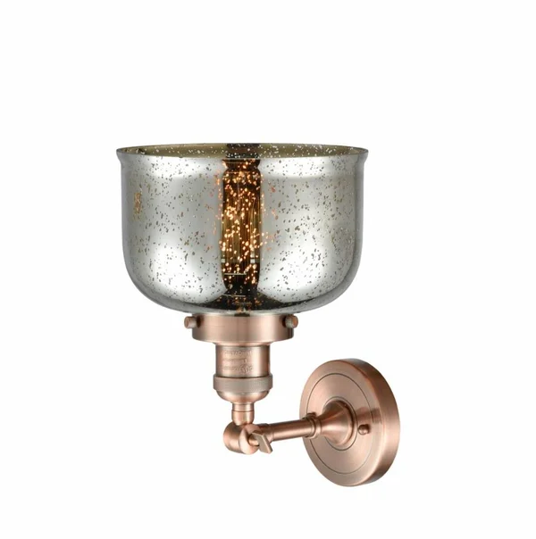 Innovations Lighting Large Bell 1 Light Sconce 203Sw SN G74 (Brushed Satin Nickel)
