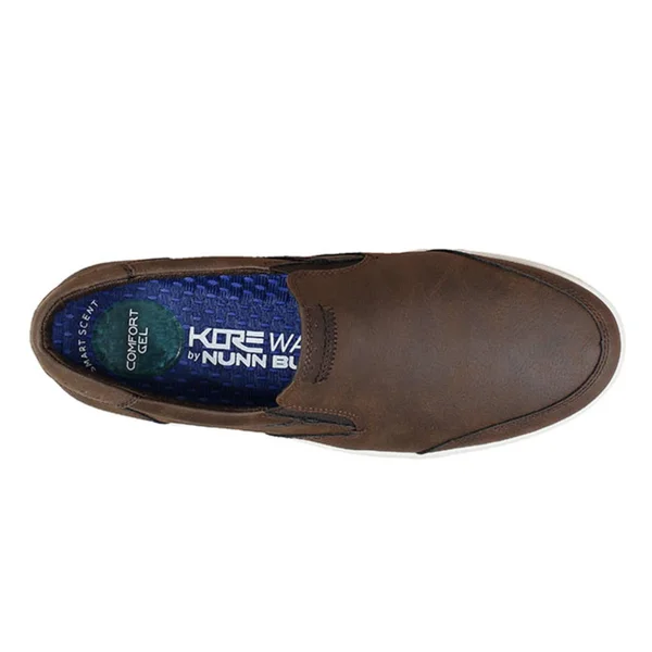 Men's Nunn Bush Kore City Walk Moc Toe Slip On - Size: 12, Brown