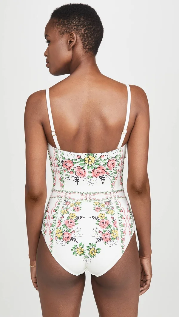 Tory Burch Womens Lipsi Printed One-Piece Swimsuit