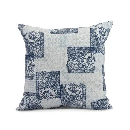 Simply Daisy - 26 x 26 inch, Patches Decorative Pillow, Navy Blue