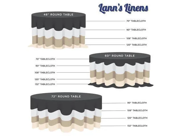 Lann&s Linens - 10 Premium 108 inch Round Tablecloths for Wedding, Banquet, Restaurant - Polyester Fabric Table Cloths - Hunte