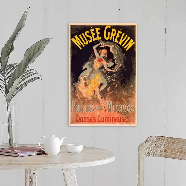 Musee Grevin, Palais Mirages, Vintage Poster, by Jules Cheret, Canvas Wall Art, 16x24, Great Big Canvas