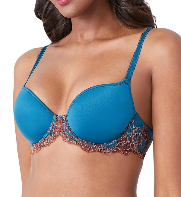 Wacoal Lace Affair T-Shirt Bra Blue Coral/Mahogany 32D