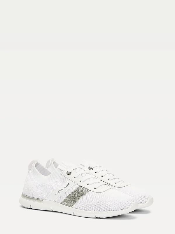Tommy Hilfiger Lightweight Womens White Leather Trainers