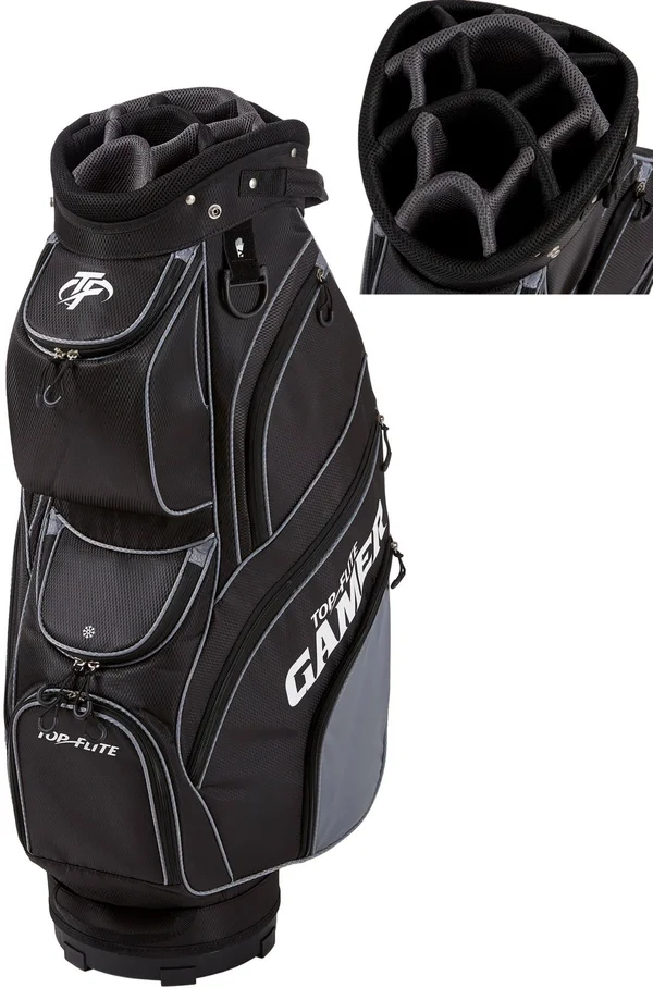Top Flite 2019 Gamer Golf Cart Bag, Men's, Black