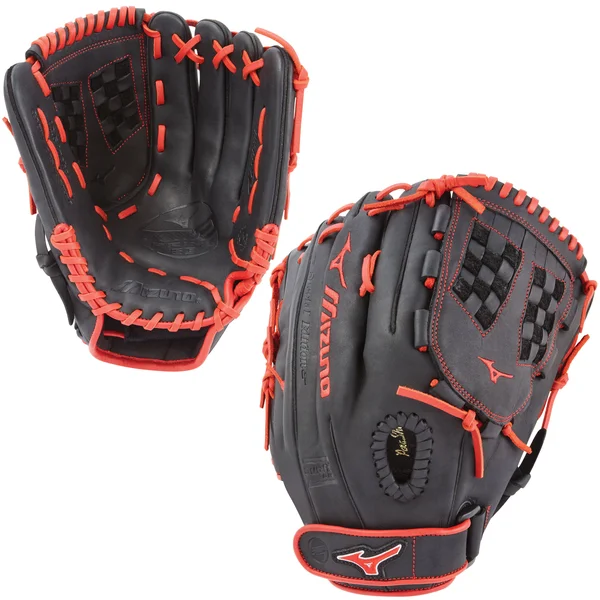 Mizuno MVP Prime SE 12.5x22 Fastpitch Softball Glove: Gmvp1250psef6 Black, Red
