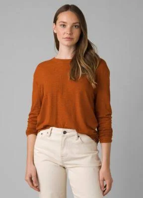 Prana Cozy Up Long Sleeve Tee - Women's M Gingerbread Heather